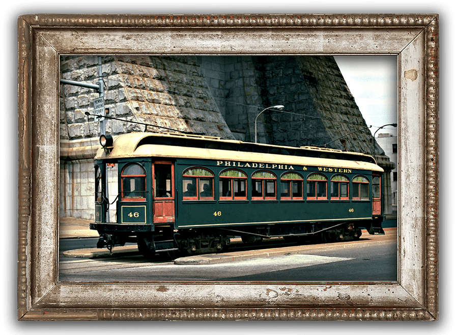 Vintage Framed Train